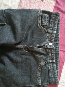 Dark Wash Wide Leg Cargo Jeans