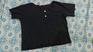 Black Henley T-Shirt