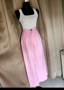 Pink Wide Leg Trousers