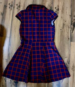 Red &amp; Blue Plaid Dress