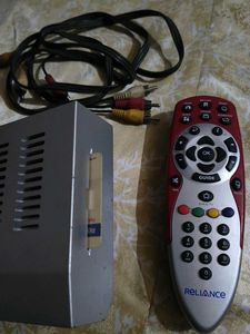 Reliance DVB Set-Top Box with Remote and Cables
