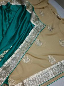 Beautiful Sea Green Colour Saree