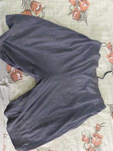 grey stretchable cotton shorts