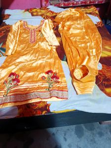 Elegant Silk Kurti with Salwar Set