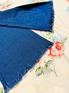 Blue Denim Designer Cutting Pant