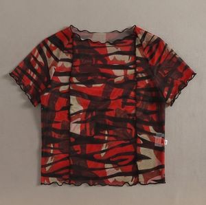 Sheer Burnout Print Top