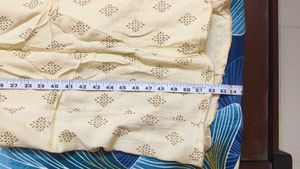 Cream Printed Anarkali Kurta