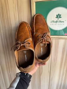 Hush Puppies Zeal Derby/Boat Brown Leather Sneaker
