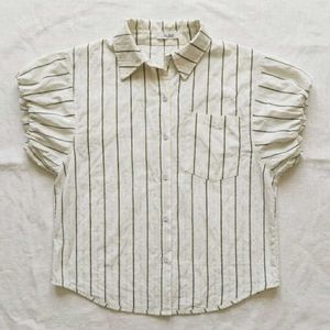 Chic Striped Button-Up Top