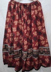Pure Ajrakh Maxi Long Skirt
