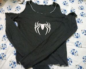 Spider-Man Inspired Cold Shoulder baddie Top