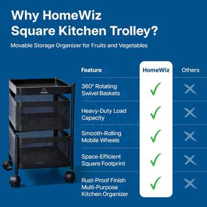 HomeWiz Square Kitchen Rack 2- Layer | Lifetime Us