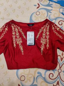 Indya Raw Silk Blouse With Tags