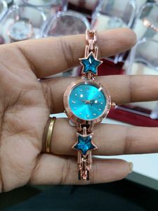 brand new blue color star watch for women