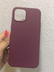 IPhone12ProMax Reddish Maroon Silicone Phone