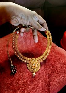 Gold Plated Necklace With Out Earrings