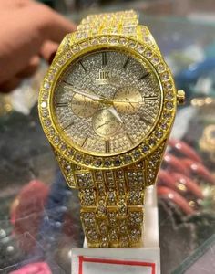 Iced Out Gold Chronograph Watch