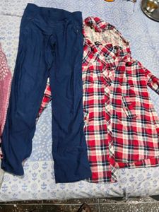top hoody shirt and pants set