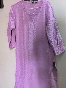 Lavender Textured Kurta