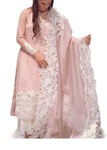 Elegant Pink Embroidered Kurta Set xl