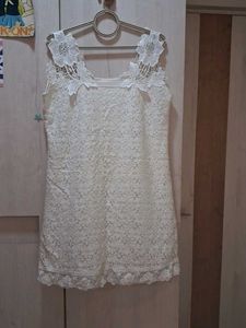White Lace Dress Bust 38-42 Plus Size