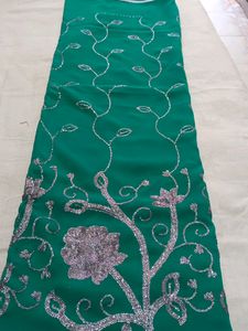Beautifull Saree Of Sea Green Colour