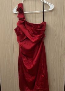 Red One-Shoulder Cocktail Dress