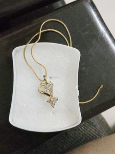 Gold Chain with Heart Pendant