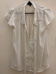 Sheer Top With Collar