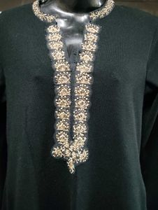 Embroidered Black Tunic