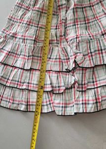 Tiered Plaid Mini Skirt
