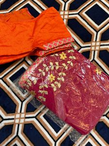 LIMITED OFFER‼️Rose Pink Pure Georgette saree