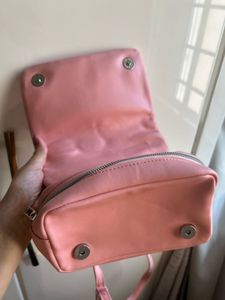 Pink Quilted Shoulder Bag