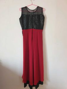 Cherry Red &amp; Black High Low Dress