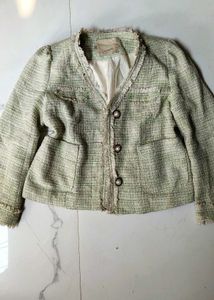 Chic Textured tweed Cropped Jacket