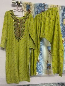Lime Green Kurta Set with Dupatta