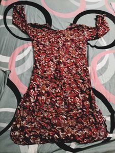 Maroon Floral Kurta Set