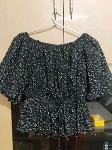 Cute Floral off shoulder top