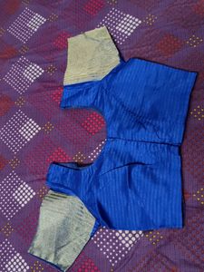 Vibrant Blue Chanderi Silk Saree with Blouse
