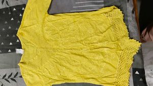 Yellow Embroidered Kurta