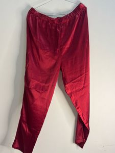 Satin Red Pajama Top