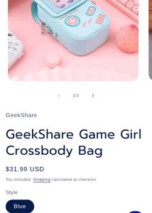 Geekshare Game Girl Crossbody Bag