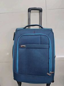 Blue Rolling Carry-On Suitcase