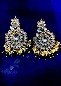 Stunning Kundan &amp; Pearl Dangler Earrings