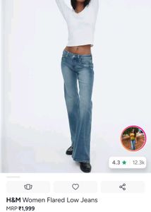 H&amp;M Women Y2k Flared Low Jeans