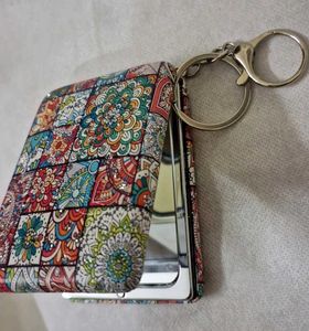 Y2k Vintage Handicraftwd rhinestone studded mirror