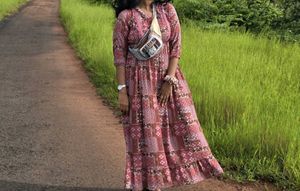 Pink maxi dress