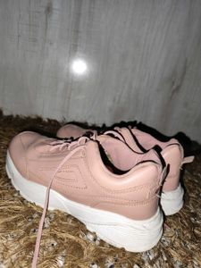 Stylish Pink Chunky Sneakers