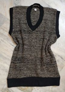 Cozy V-Neck Knit Tunic Top