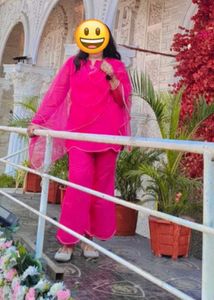 Vibrant Pink Kurta Set with Dupatta